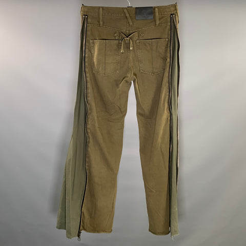 L.G.B Size 29 Green Olive Cotton Wide Leg Casual Pants