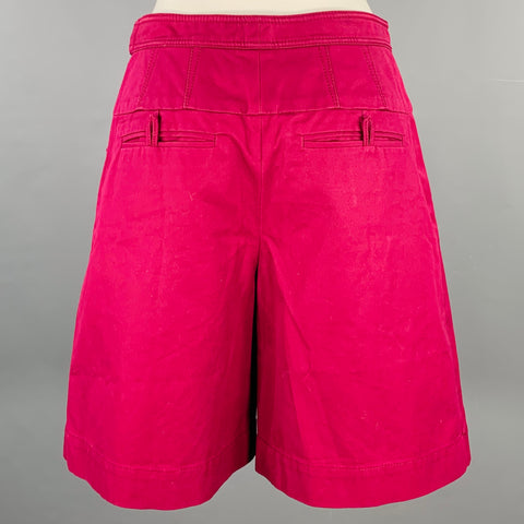BALENCIAGA 2007 Size 4 Purple Cotton Skirt Panel Shorts
