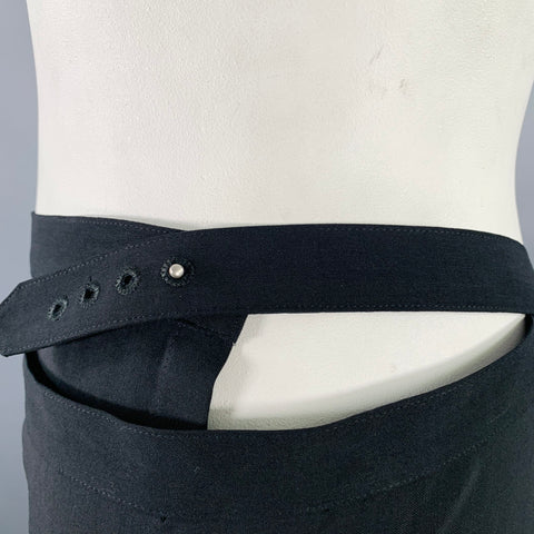 JUPE PORTEFEUILLE JEAN PAUL GAULTIER Laine et Soie Noire Taille XL