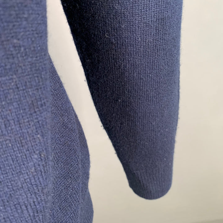 ASPESI Size M Navy Wool Yak Cashmere Hooded Pullover
