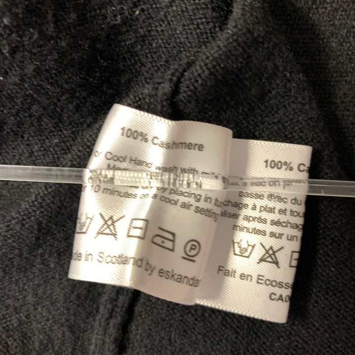 ESKANDAR Size M Black Cashmere Turtleneck Sweater