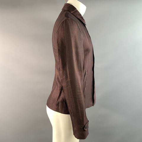 JOHN VARVATOS SS2019 Chest Size 44 Size M Burgundy O1806V1-BOFL Stripe Jacket