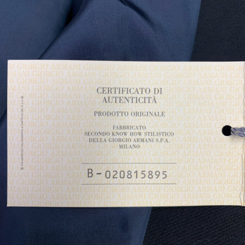 GIORGIO ARMANI Chest Size 42 Long Black Virgin Wool Peak Lapel Sport Coat