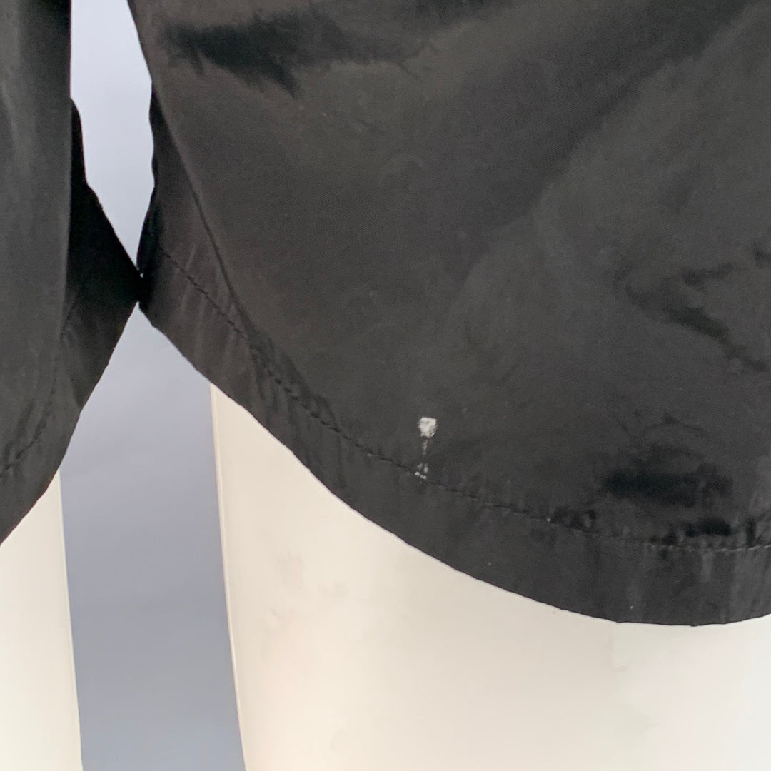 LOUIS VUITTON Size M Black Logo Nylon Drawstring Swim Trunks