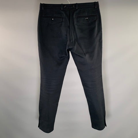 DRIES VAN NOTEN Size 33 Navy Cotton Dress Pants