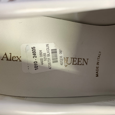 ALEXANDER MCQUEEN Size 10 White Ivory Leather Slip On Loafers