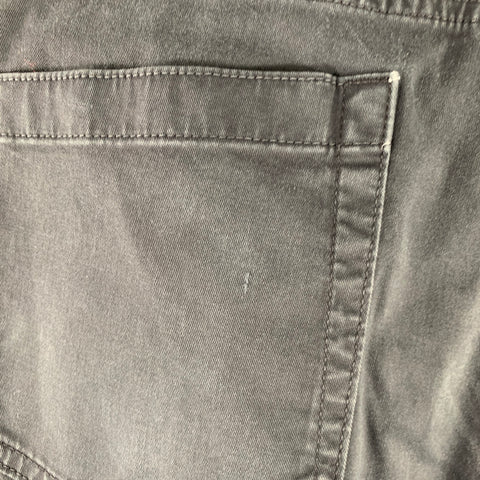 ERMENEGILDO ZEGNA Size 33 Grey Charcoal Cotton Blend Straight Jeans