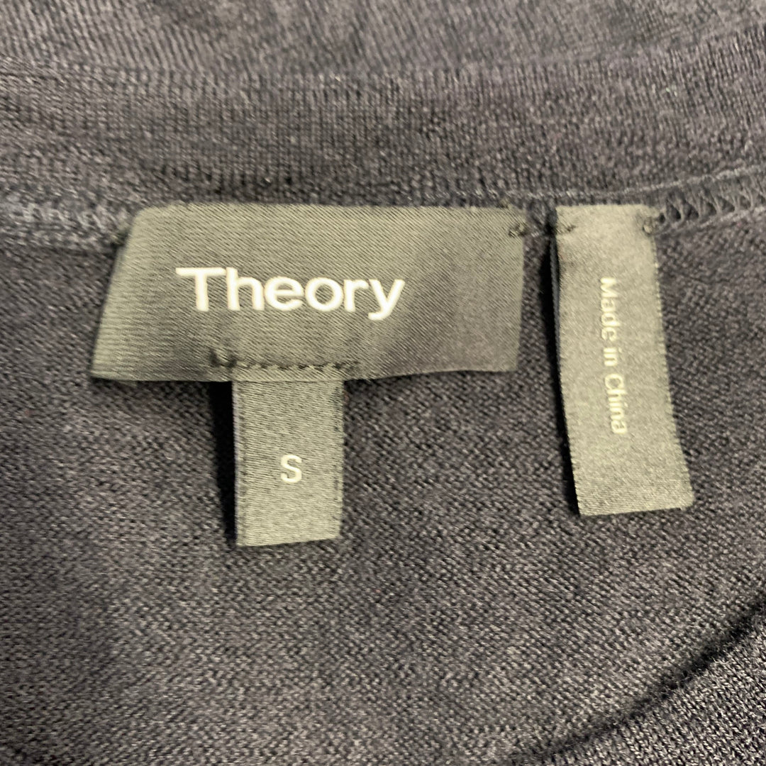 THEORY Size S Black Wool Jersey Short Sleeve T-shirt