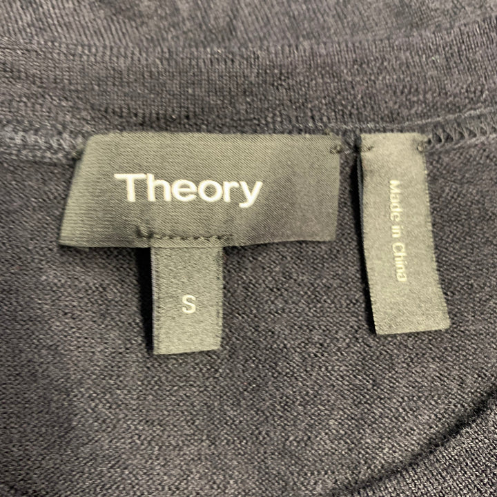 THEORY Size S Black Wool Jersey Short Sleeve T-shirt