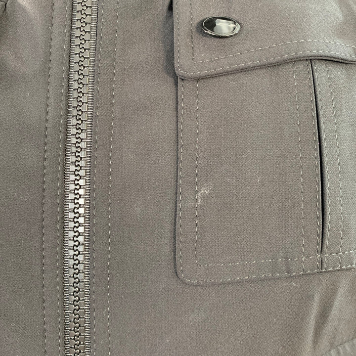 BURBERRY PRORSUM Size L Black Polyamide Blend Patch Pockets Zip Up Jacket