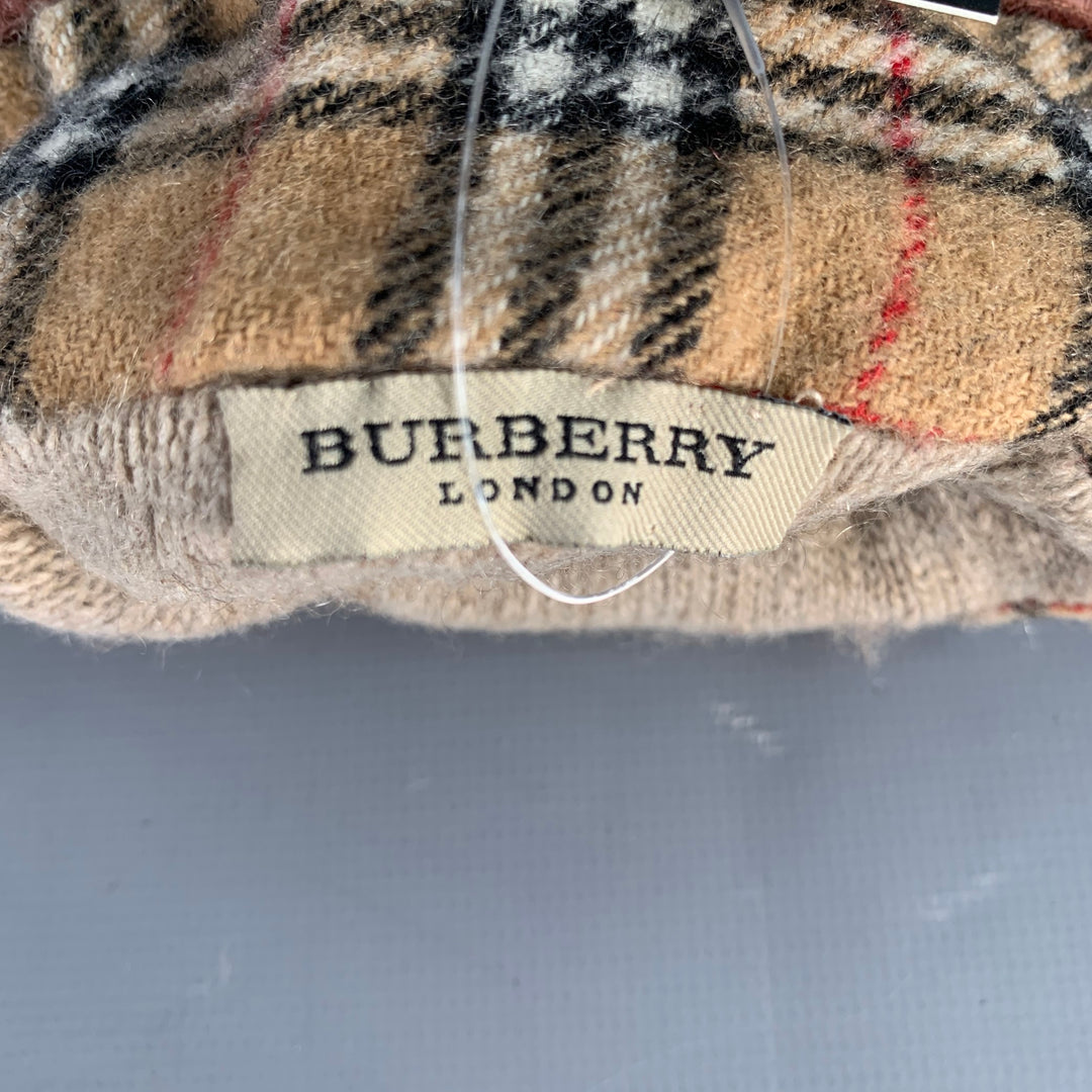 BURBERRY LONDON Size 9 Brown Gold Deerskin Leather Gloves