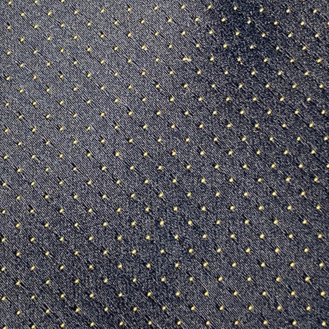 GUCCI Vintage Navy Yellow Dots Silk Skinny Tie