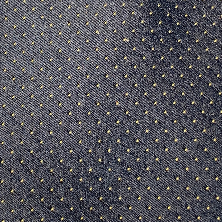 GUCCI Vintage Navy Yellow Dots Silk Skinny Tie