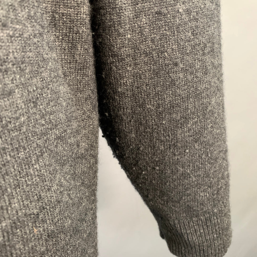 SOFIE D'HOORE Size S Grey Charcoal Knit Wool Cashmere Oversized V-Neck Cardigan