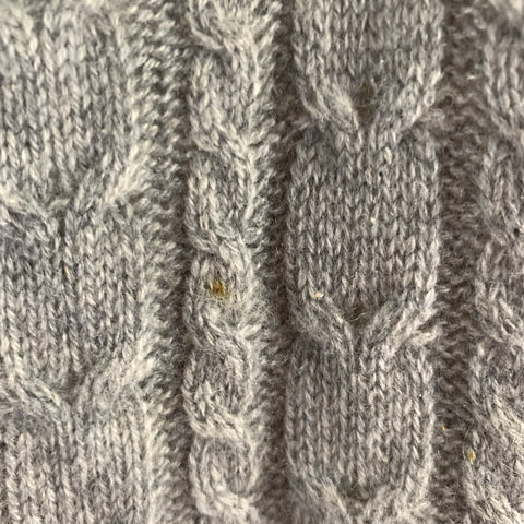 BLOOMINGDALE'S Size M Grey Knit Cashmere V-Neck Sweater