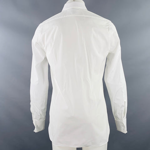 TOM FORD Size M White Cotton French Cuffs Long Sleeve Shirt