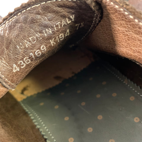 PAUL SMITH Size 7.5 Brown White 436169 K194 7.5 Suede Lace Up Shoes