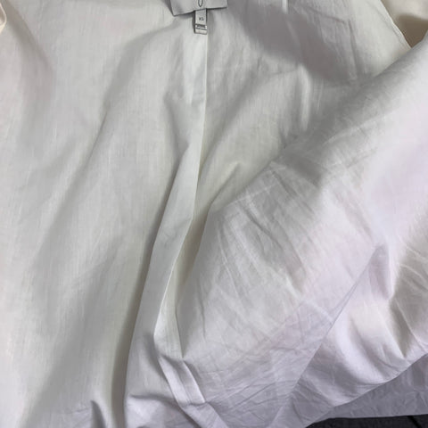 JOIE Size XS Cream Black Fleece Contrast Trim Zip Up Coat