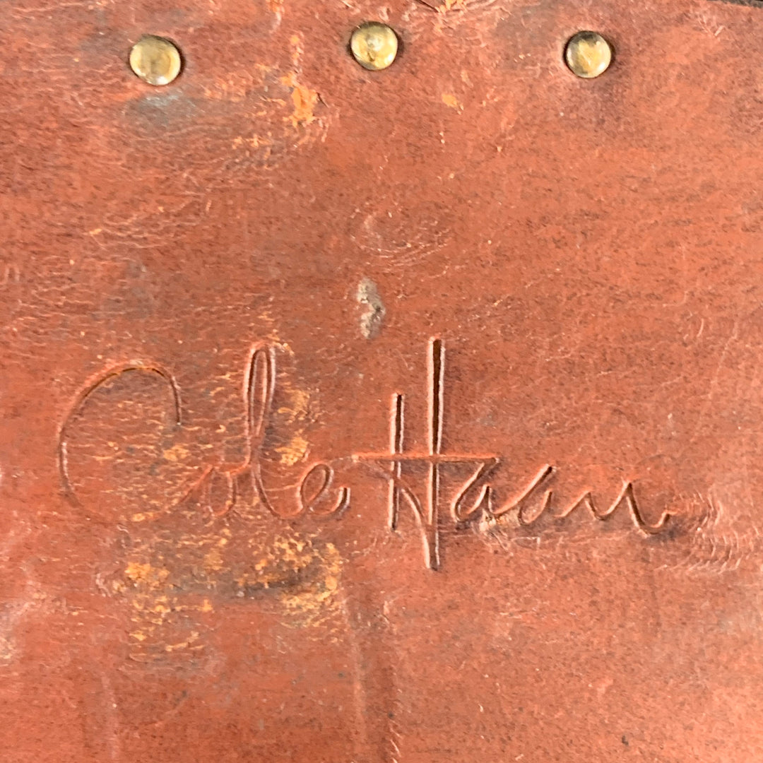 COLE HAAN Size 9 Brown Perforated Suede Chelsea Boots