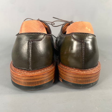 ALDEN Size 7 Brown Olive 93911 Leather Lace Up Shoes
