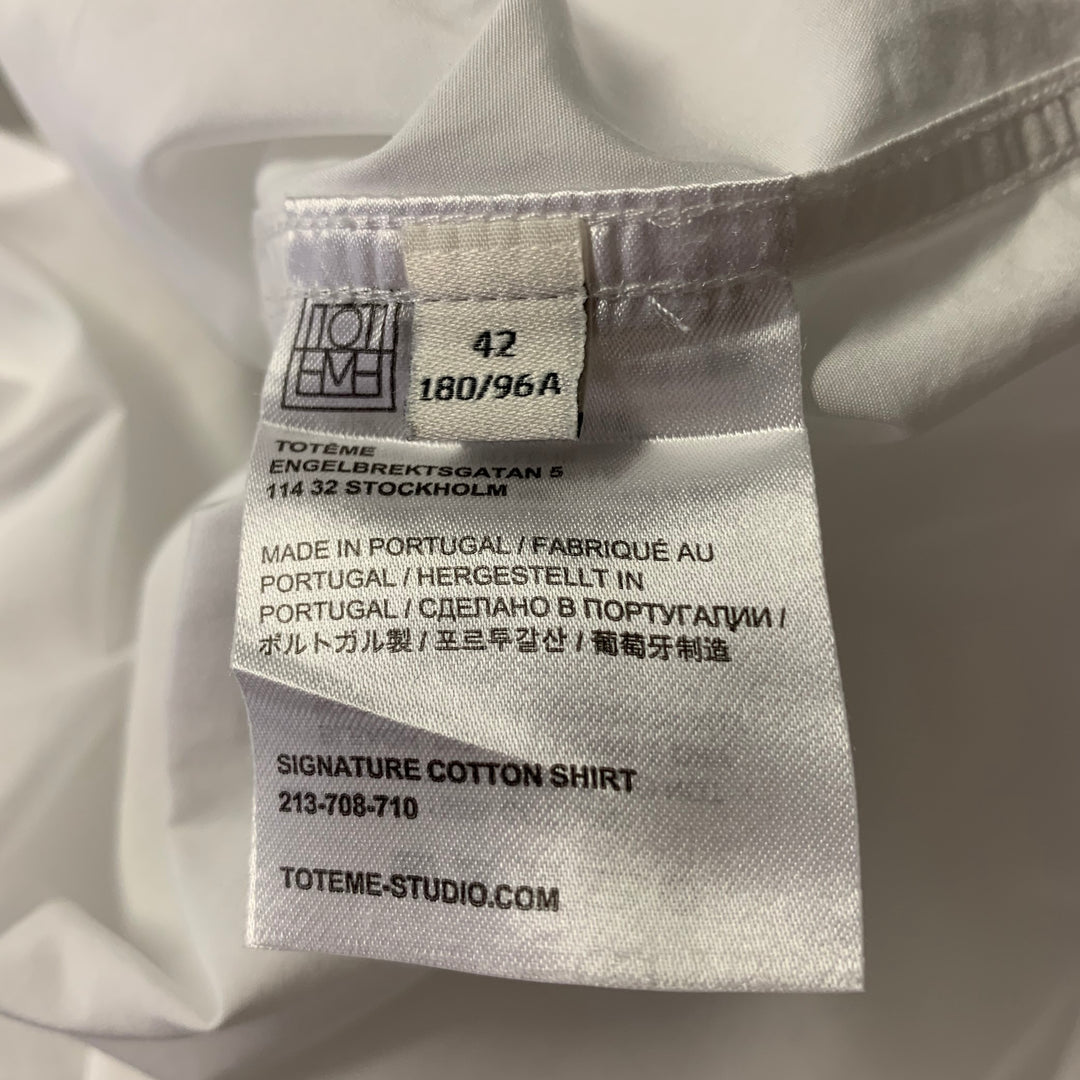 TOTEME Size 10 White Cotton Shirt