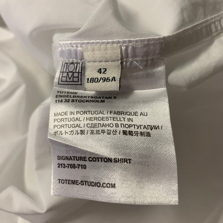 TOTEME Size 10 White Cotton Shirt