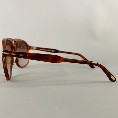 TOM FORD Raoul Brown Tortoiseshell Acetate Sunglasses