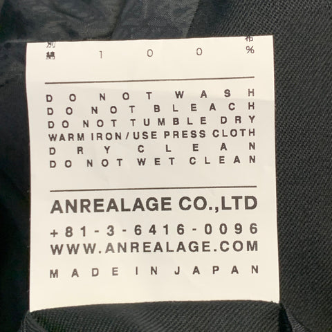 ANREALAGE Size M Black Wool Oversized Tulle Ribbon Jacket