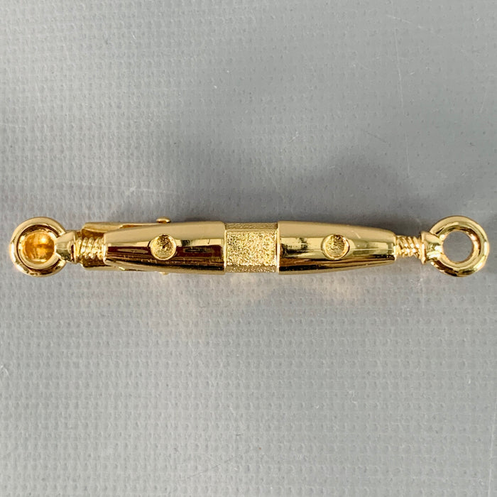 Pince à Cravate Vintage en Métal Texturé Doré CHRISTIAN DIOR