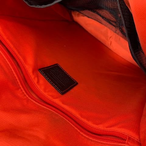 Sac bandoulière en toile marron et noire MULHOLLAND