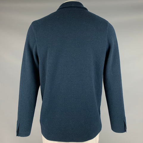 SCOTCH AND SODA Chaqueta con alfiler y bolsillo con botones en mezcla de poliéster azul marino talla L