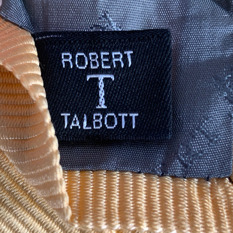 ROBERT TALBOTT Yellow Gold Stripe Silk Tie