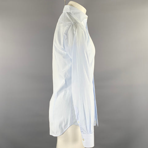 HAMILTON Size S Blue Light Blue Plaid Cotton Spread Collar Long Sleeve Shirt