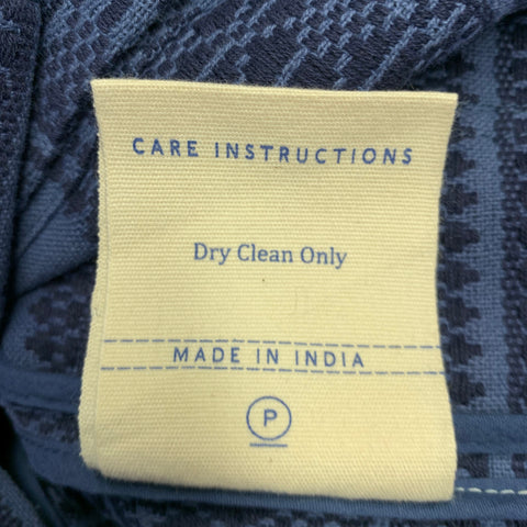S M R DAYS Size M Blue Jacquard Border Cotton Jacket