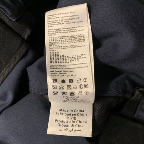 PHILLIP LIM Size 6 Navy Black Cotton Polyamide Trouser Belted Pants