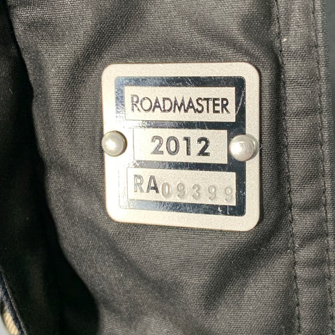 BELSTAFF 2012 Roadmaster Size M Black Waxed Cotton Zip Snaps Jacket