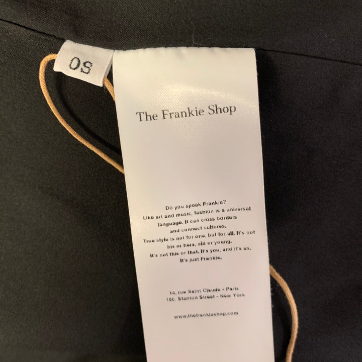 THE FRANKIE SHOP Size One Size Black Polyester Textured Cropped Jacket