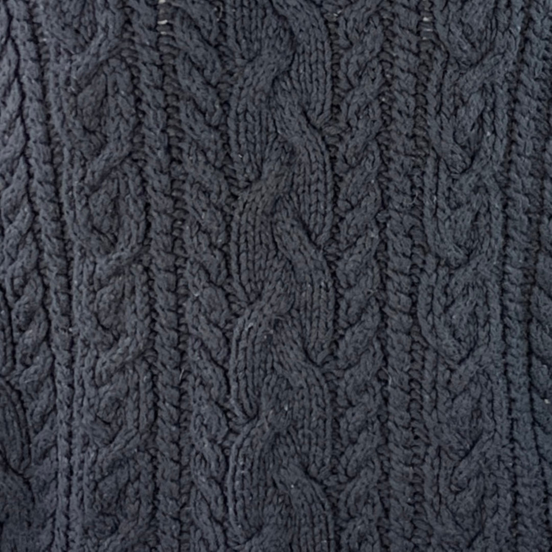 POLO by RALPH LAUREN Size M Navy Cotton Chunky Cable Knit Sweater