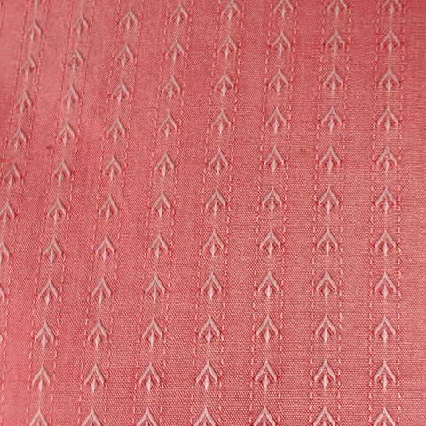 PRADA Size M Pink White Textured Cotton Long Sleeve Shirt