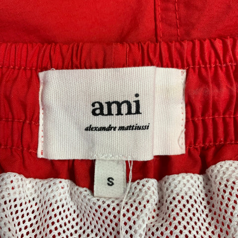 AMI by ALEXANDRE MATTIUSSI Size S Red Polyamide Drawstring Shorts