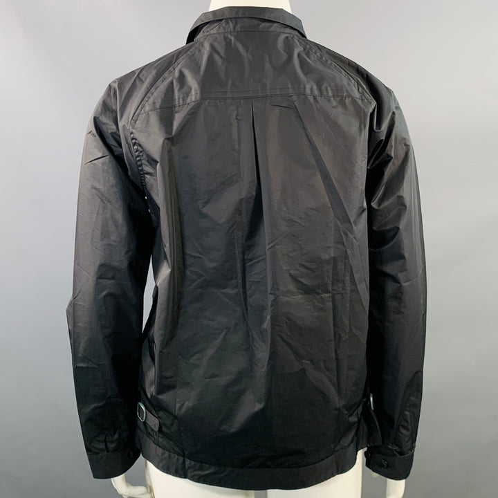 GOROUTA Size L Black Polyester Windbreaker Zip Up Jacket