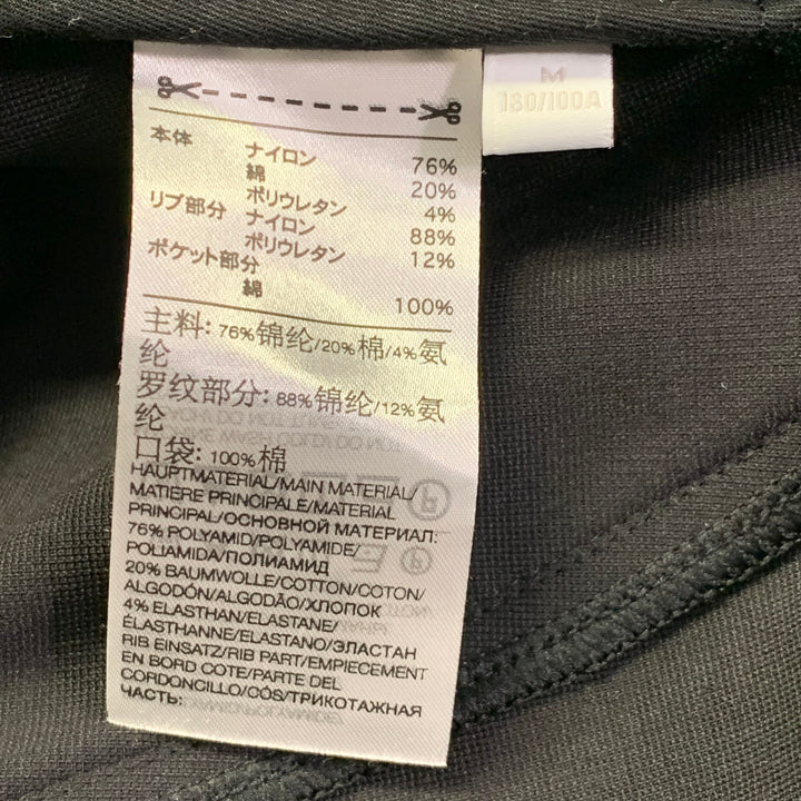 Y-3 Size M Black White Polyamide Blend Zip Up Drawstring Tracksuit