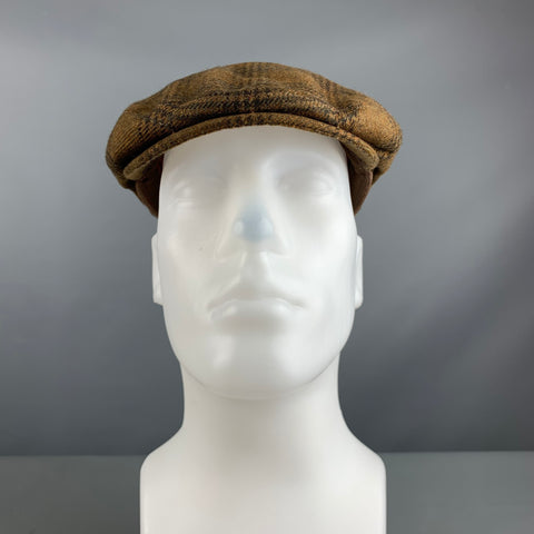 BERETTA Taille Taille L Marron Olive Glenplaid Cachemire Chapeaux