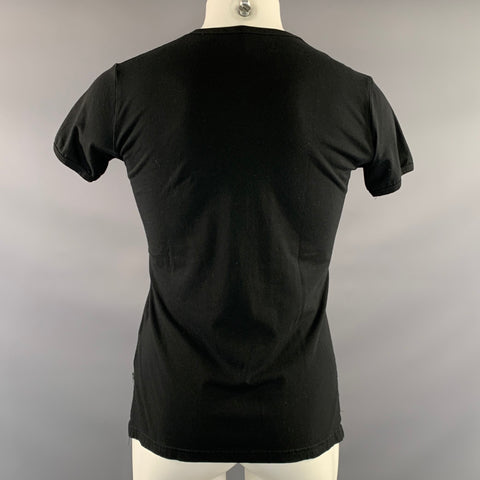 VIVIENNE WESTWOOD FW1987 Size S Black Red Graphic Cotton Crew Neck T Shirt