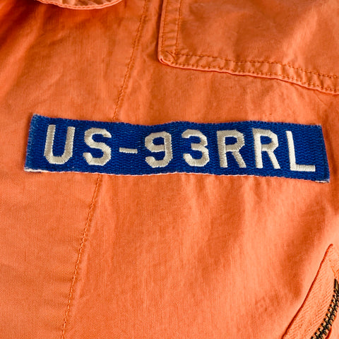 RRL by RALPH LAUREN Limited Edition Size L Suit Flight Experimental Orange Cotton Military Jumpsuit