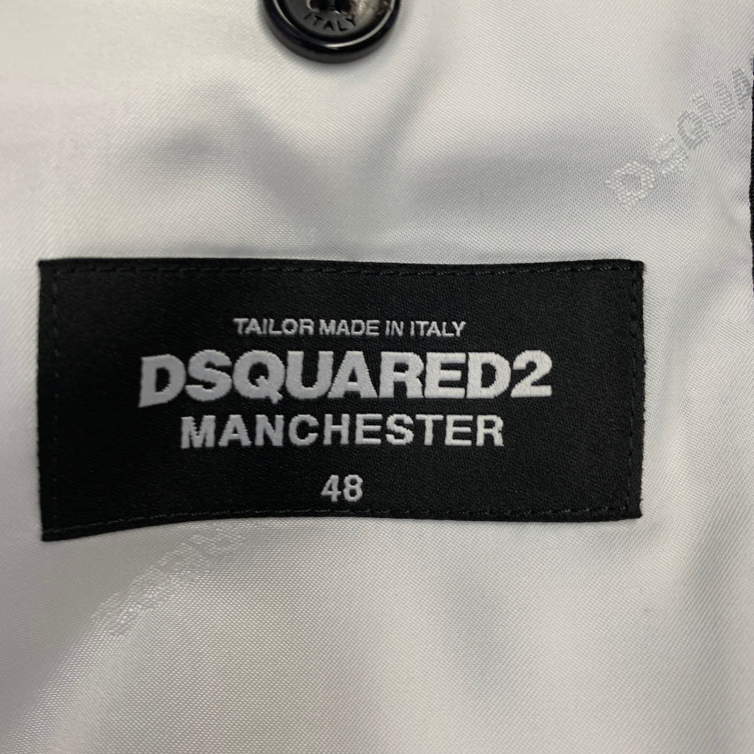 DSQUARED2 MANCHESTER Size 38 Charcoal Wool Blend Notch Lapel Sport Coat