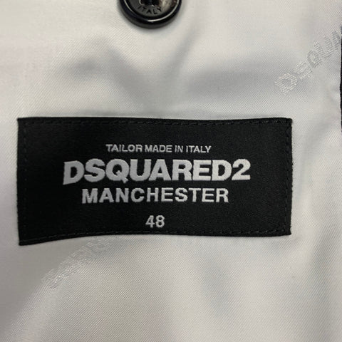 DSQUARED2 MANCHESTER Size 38 Charcoal Wool Blend Notch Lapel Sport Coat