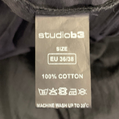 STUDIO B3 Size S Black Cotton Elastic Waistband Casual Skirt Pants