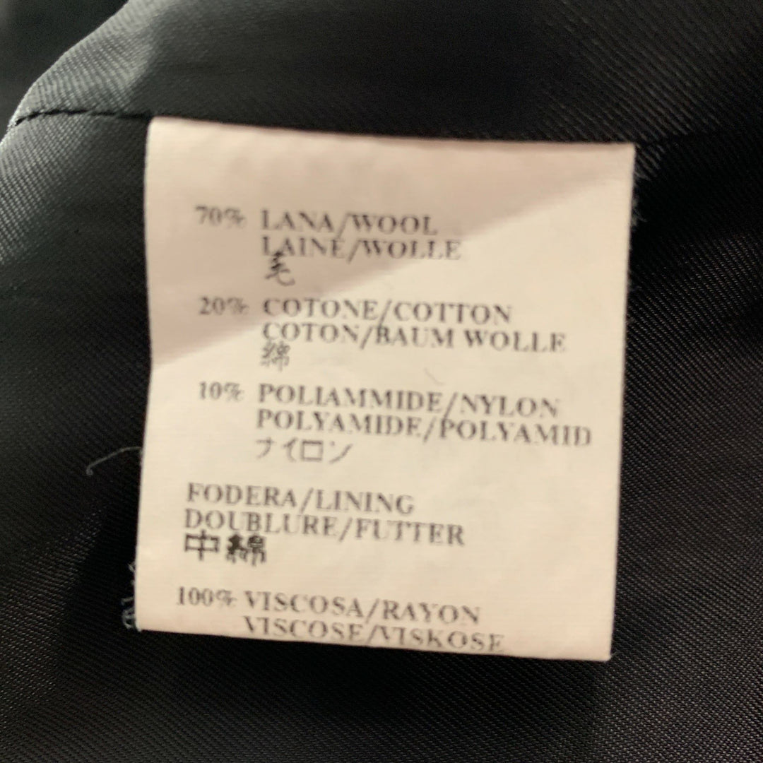 CoSTUME NATIONAL Size 38 Black Stripe Wool Blend Notch Lapel Sport Coat