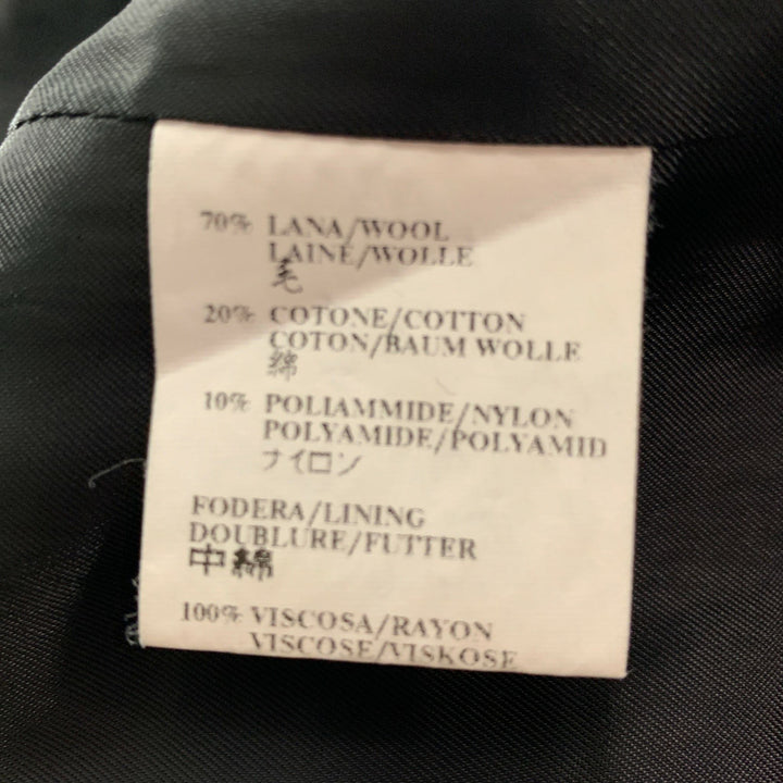 CoSTUME NATIONAL Size 38 Black Stripe Wool Blend Notch Lapel Sport Coat